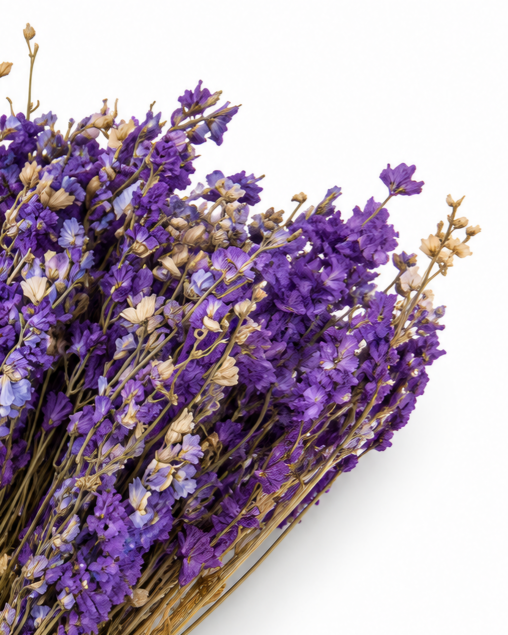 Dried Blue Larkspur Bunch - Delphinium - 80 g / 35 cm