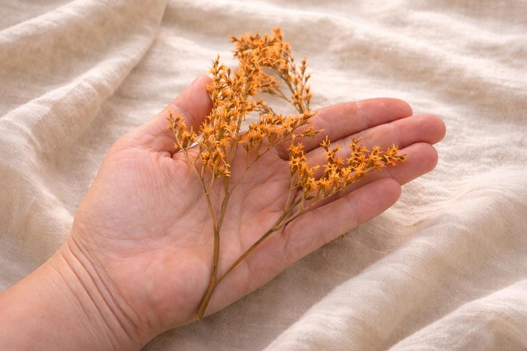 Orange Preserved Branches for Craft, Dried Floral Decor, Wedding DIY Supply