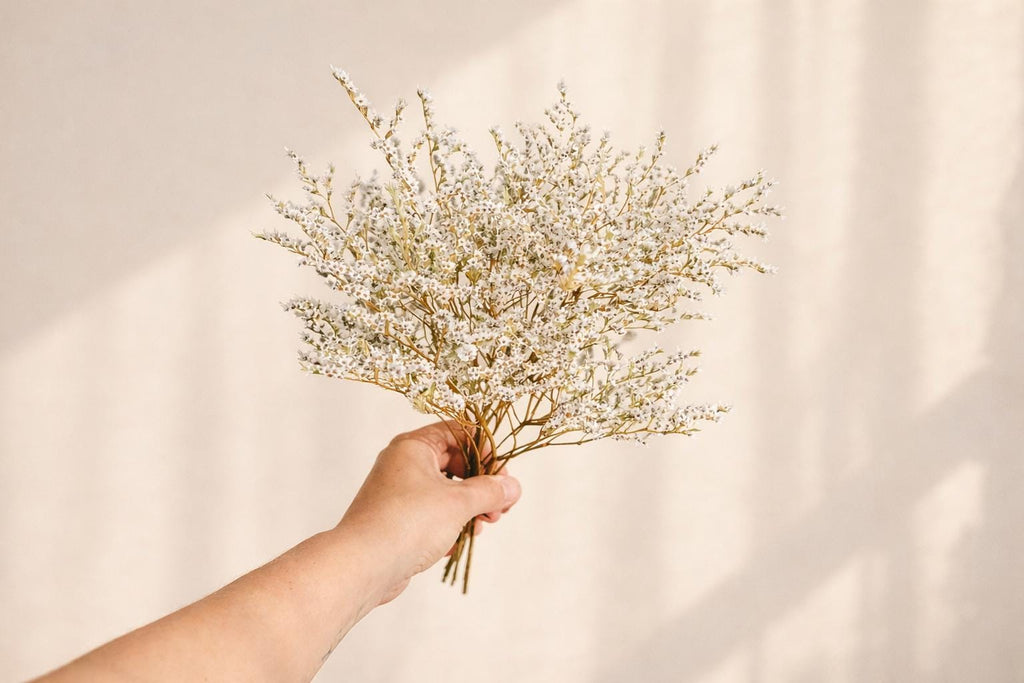 Stabilized Tatar Limonium | Natural Dried Flower 20–25 cm | Fluffy Branches for Bouquets, Home Decor & Candle Making