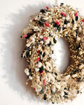 Dried Flower Wreath 40 cm, Natural Rustic Door Wreath, Handmade Eco Decor, Farmhouse Wall Decor, Unique Gift