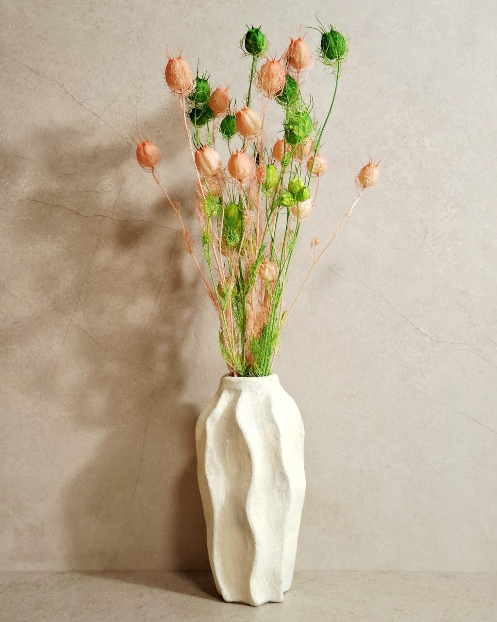 Dried Nigella Pods White Pink Mix, Soft Pink Nigella, Two Tone Nigella Pods, Preserved Flowers, Floral Supply, Wedding Decor