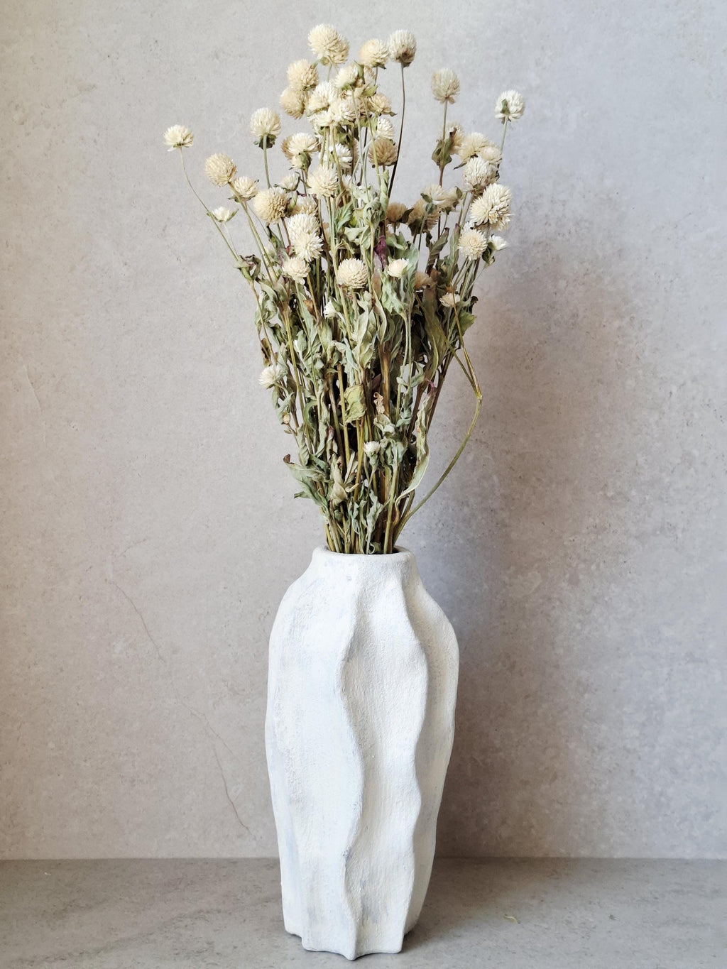 Dried Gomphrena Stems, Natural Ivory Dried Flowers, Dried Flower Material, Florist Supply, DIY Craft Flowers, Neutral Floral Decor
