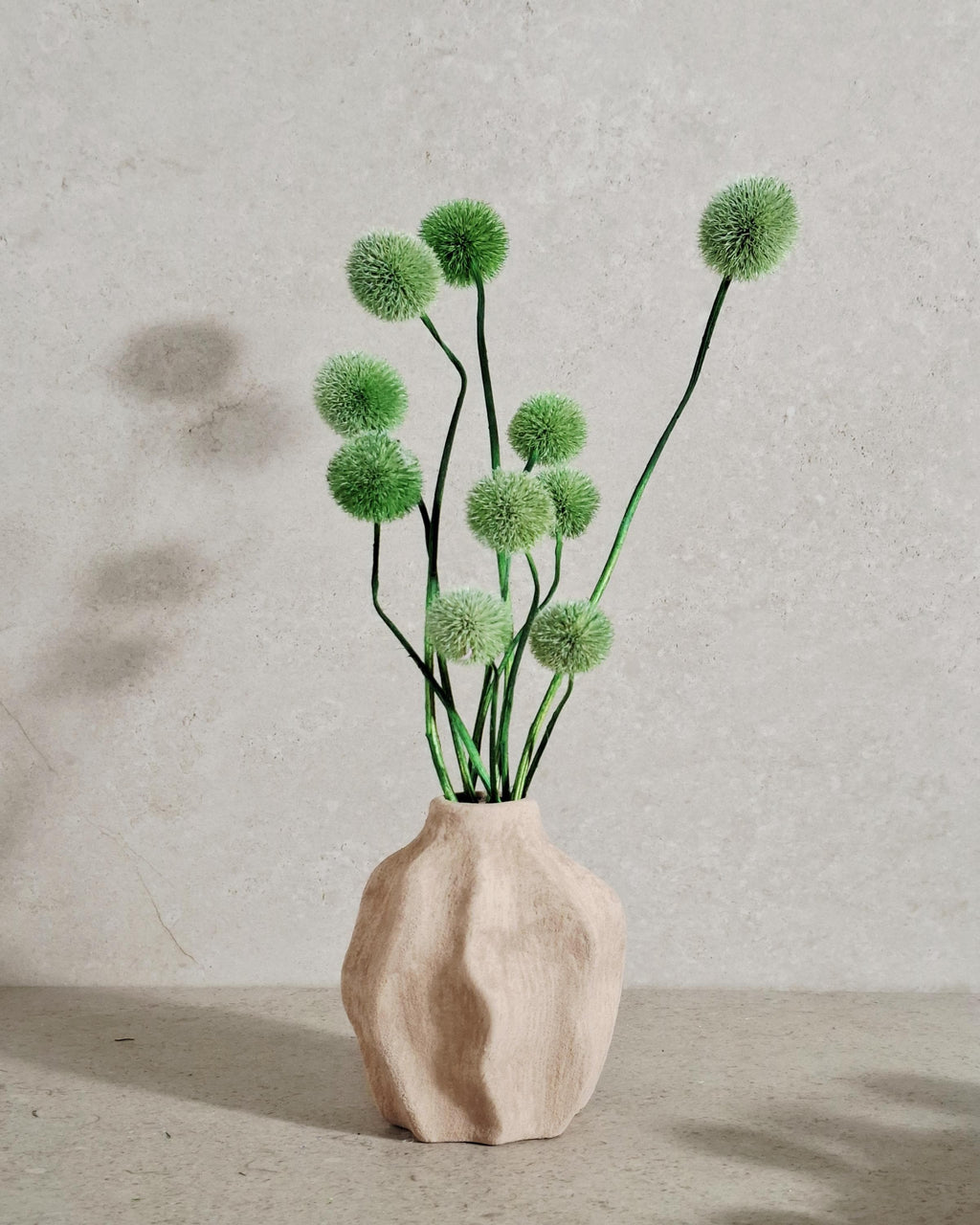 Green Globe Thistle Stems Echinops, Dyed Dried Flowers, Floral Supply, Green Decorative Stems, DIY Craft Material, Vase Filler