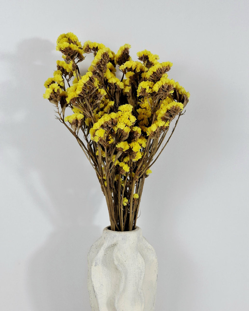 Yellow Statice Flowers, Dried Limonium Stems, Bright Yellow Dried Flowers, Floral Supply for DIY, Vase Decor, Craft Flowers