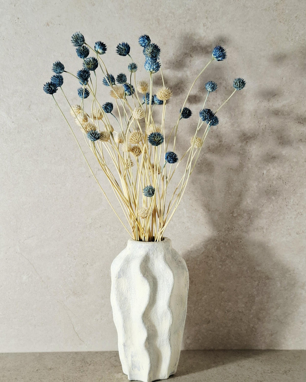 Blue Dried Flower Stems, Preserved Floral Stems, Florist Supplies, Dried Flowers for Crafts, Wedding Floral Decor