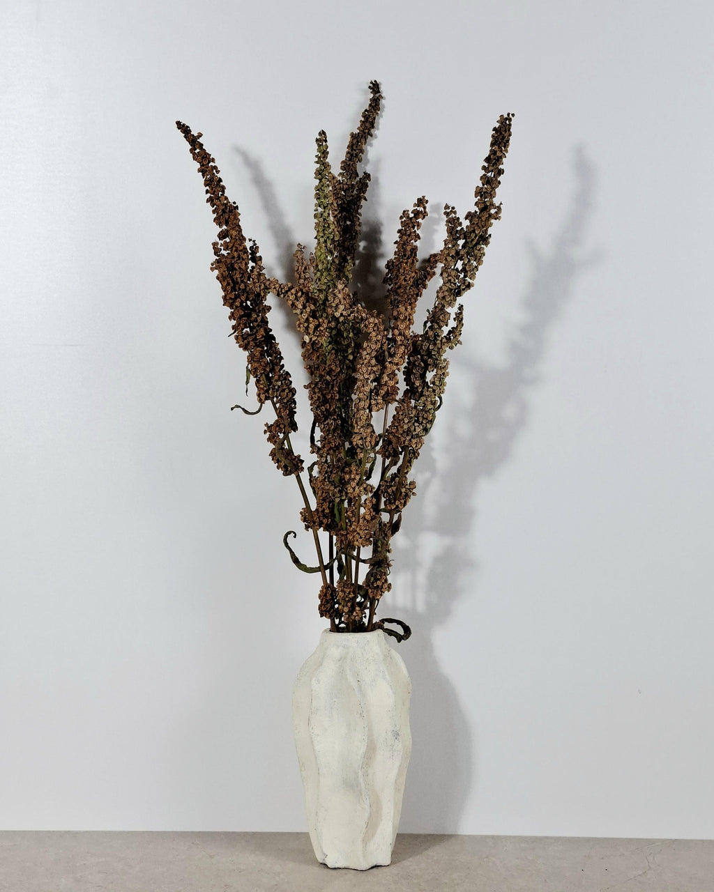 Dried Flower Stems Green Brown | Wild Dock Bouquet | Neutral Dried Flowers | Sculptural Botanical Decor | Florist Dried Flowers