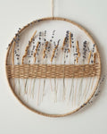 Handmade Boho Dried Flower Hoop – Lavender & Wild Grass Wall Hanging