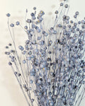 Dusty Blue Dried Flax Stems | Preserved Flax Bundle | Dried Botanical Stems | Florist Supply | Blue Dried Flowers