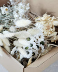 White Dried Flower Box for Crafts – Neutral DIY Floral Kit, Boho Dried Flowers Mix, Floral Supply Box for Resin Art, Candles & Decor