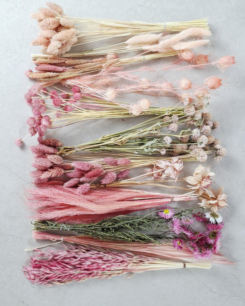 Pink Dried Flower Box for Crafts – Pastel DIY Floral Kit, Romantic Dried Flowers Mix for Resin Art, Candles & Decor