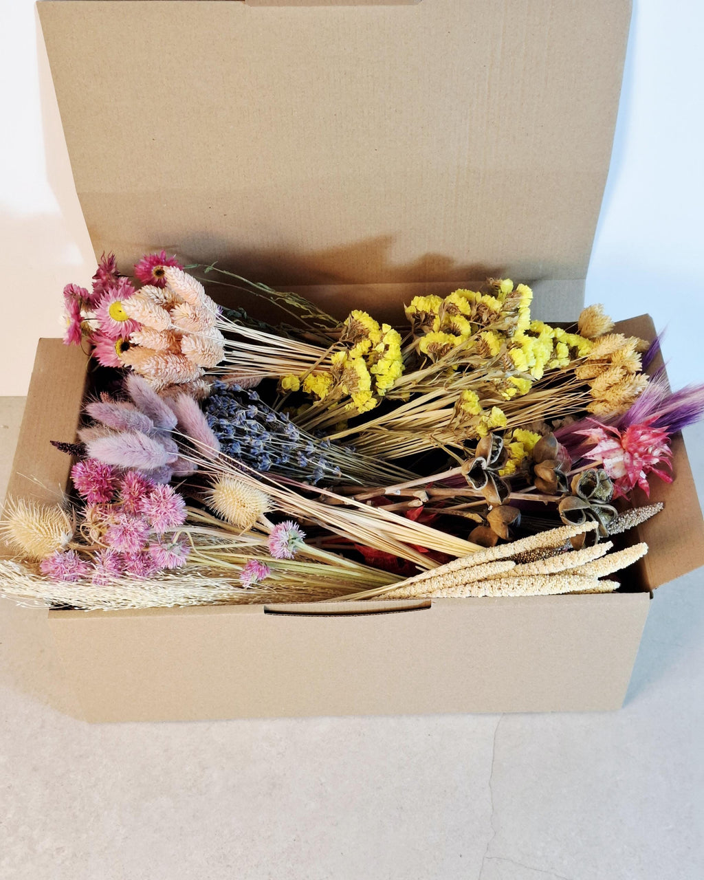 Bright Wildflower Dried Flower Box for Crafts – Colorful DIY Floral Kit for Resin Art, Candles & Decor