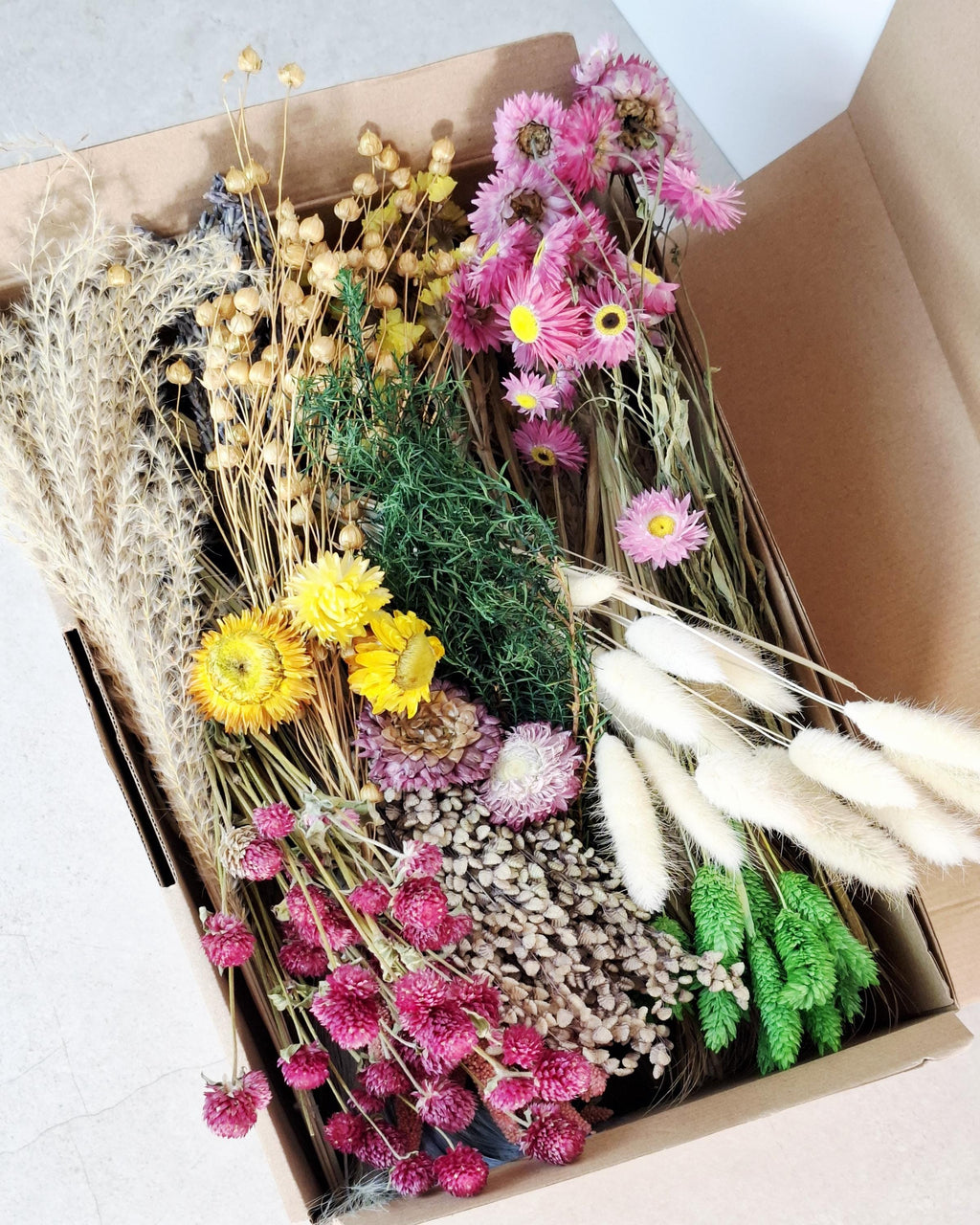 Dried Flower Box, DIY Dried Flower Box, Floral Craft Kit, Florist Supplies, Dried Flower Mix, Dried Flowers for Crafts