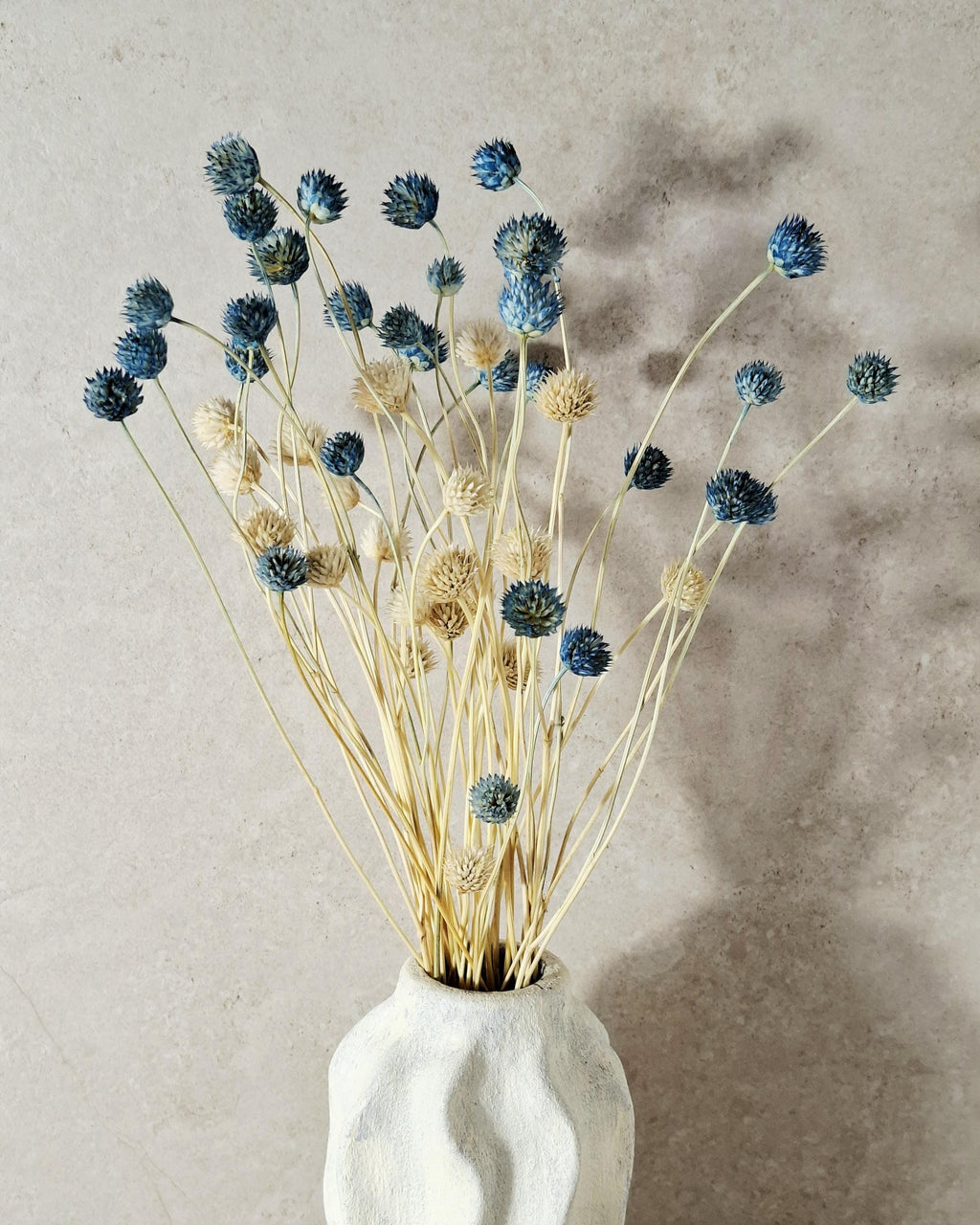 Blue Dried Flower Stems, Preserved Floral Stems, Florist Supplies, Dried Flowers for Crafts, Wedding Floral Decor
