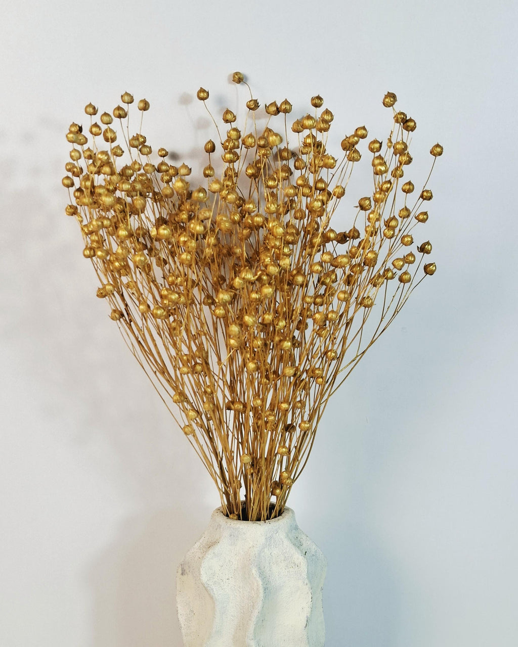 Gold Dried Flax Stems, Metallic Dried Flowers, Florist Supplies, Gold Floral Stems, DIY Wedding Decor, Vase Filler