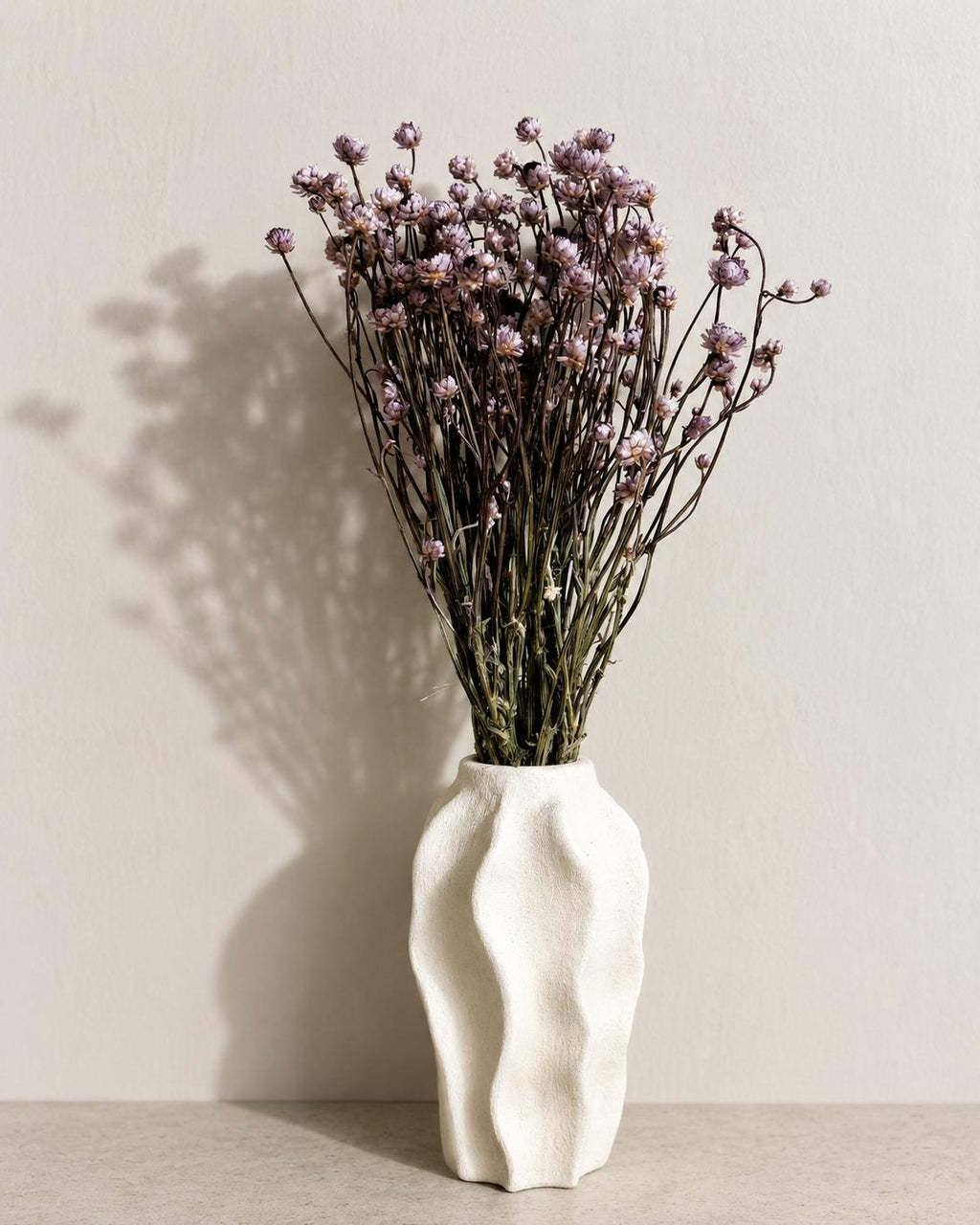 Dusty Lavender Ammobium Bouquet, Stabilized Dried Flowers, Minimalist Vase Decor, Neutral Home Decor, Office Decor, Wedding Decor