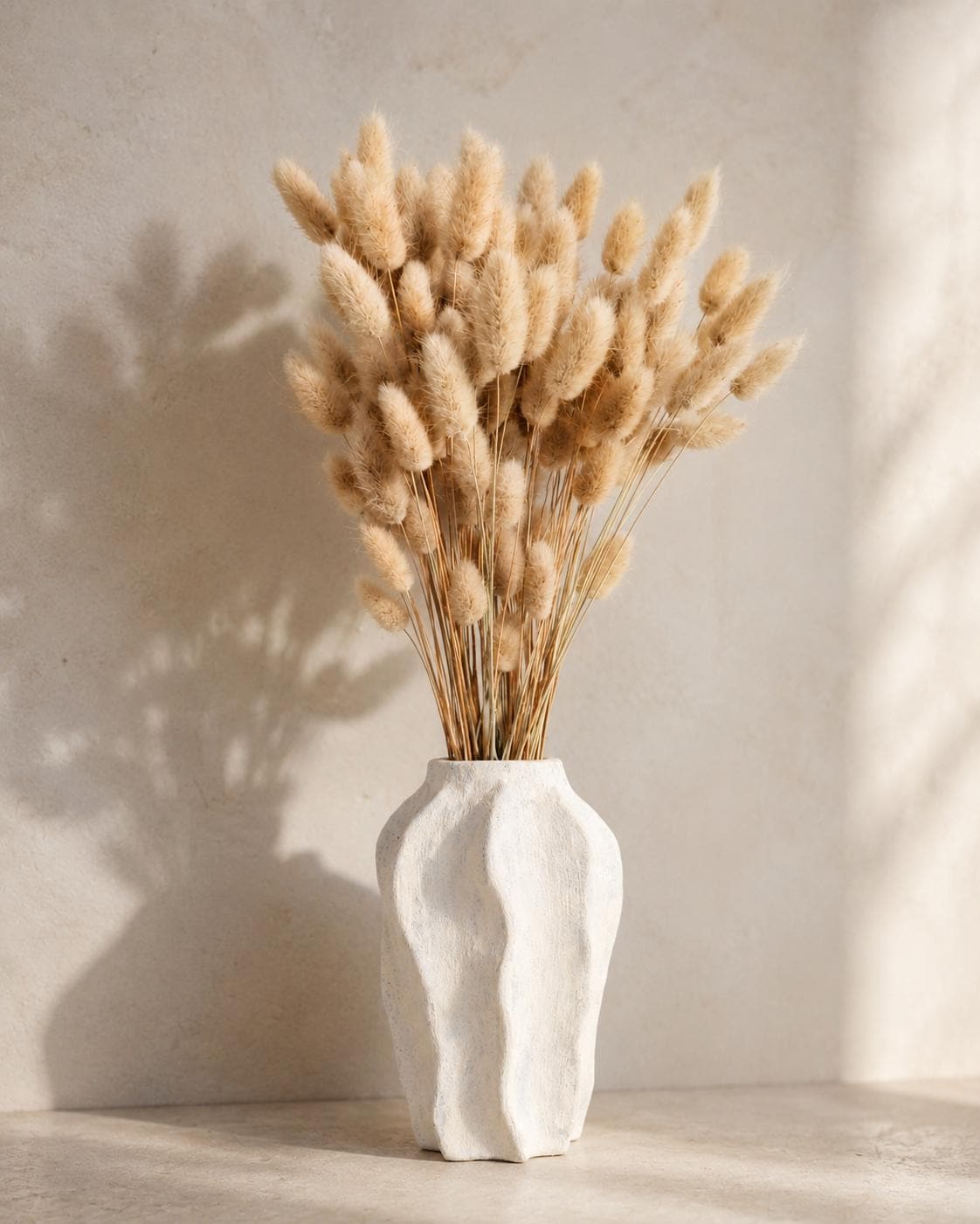 Natural Beige Lagurus Bouquet, Bunny Tails Dried Flowers, Soft Neutral Dried Bouquet, Boho Home Decor, Minimalist Scandinavian Decor