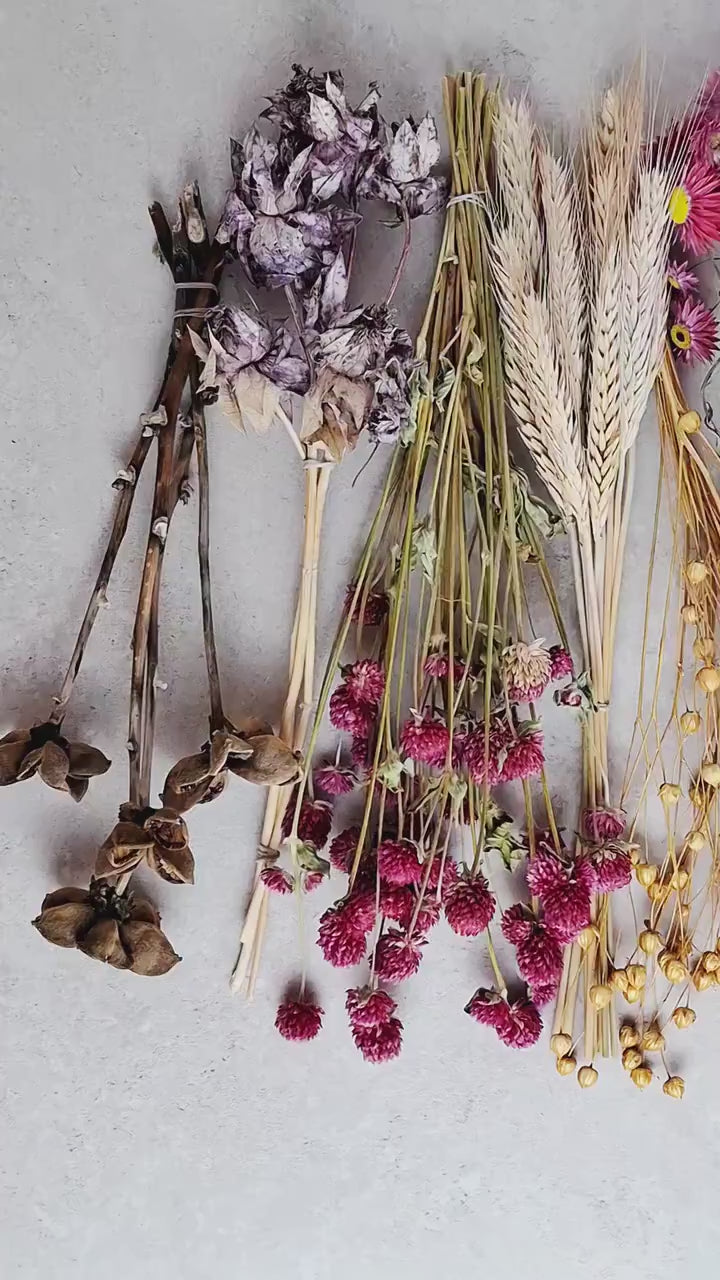 Dried Flower Box, DIY Dried Flower Box, Floral Craft Kit, Botanical Dried Flowers, Florist Supplies, Dried Flower Mix