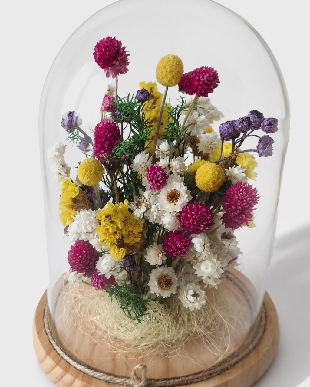 Wildflower Glass Dome Decor