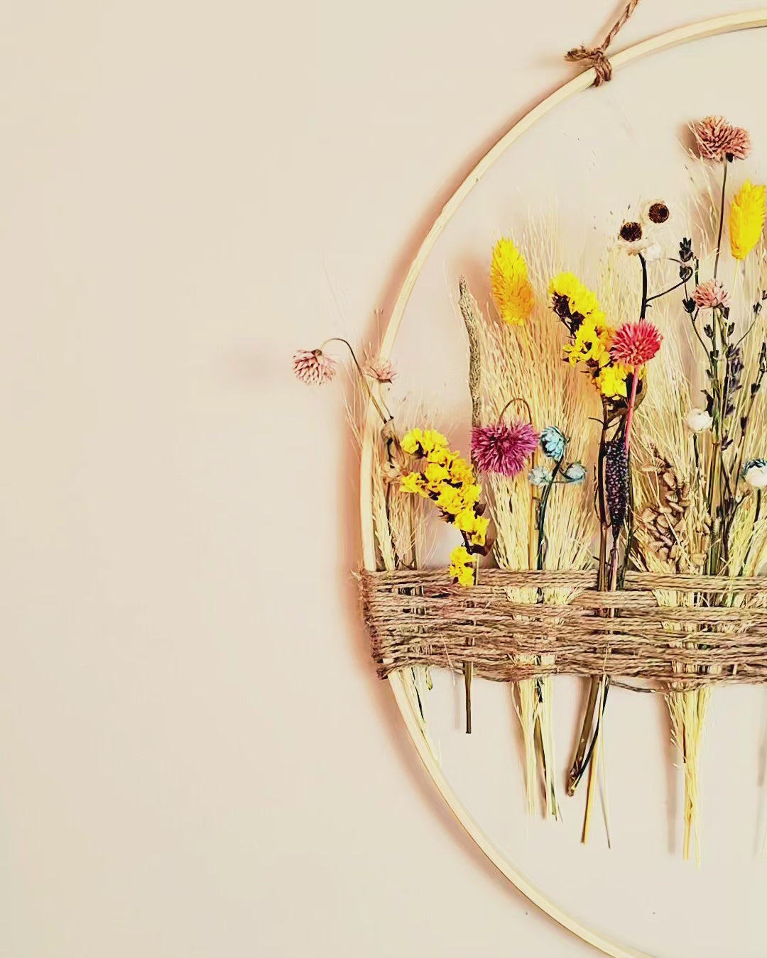 Floral Hoop Wall Hanging