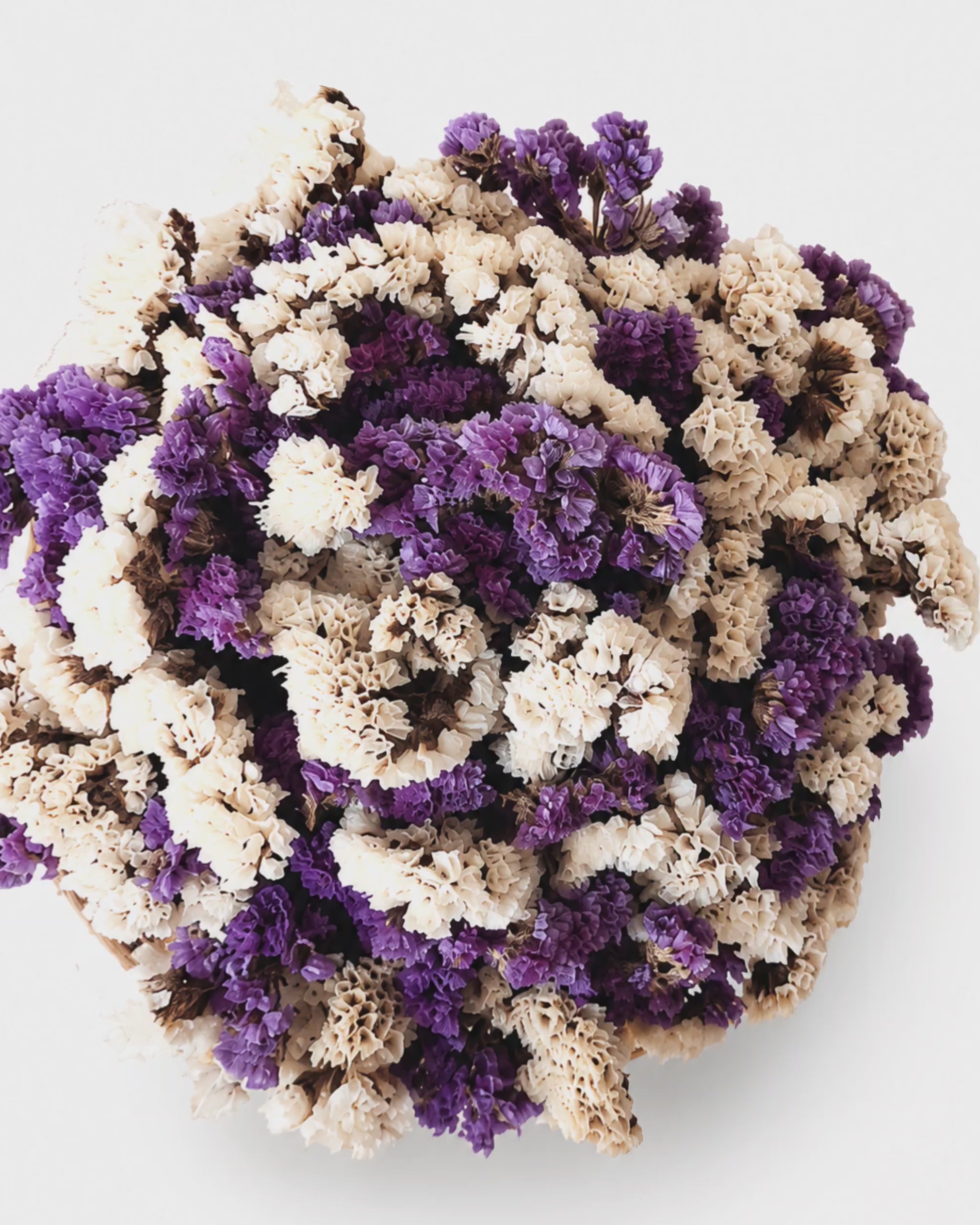 Lavender & White Statice Basket