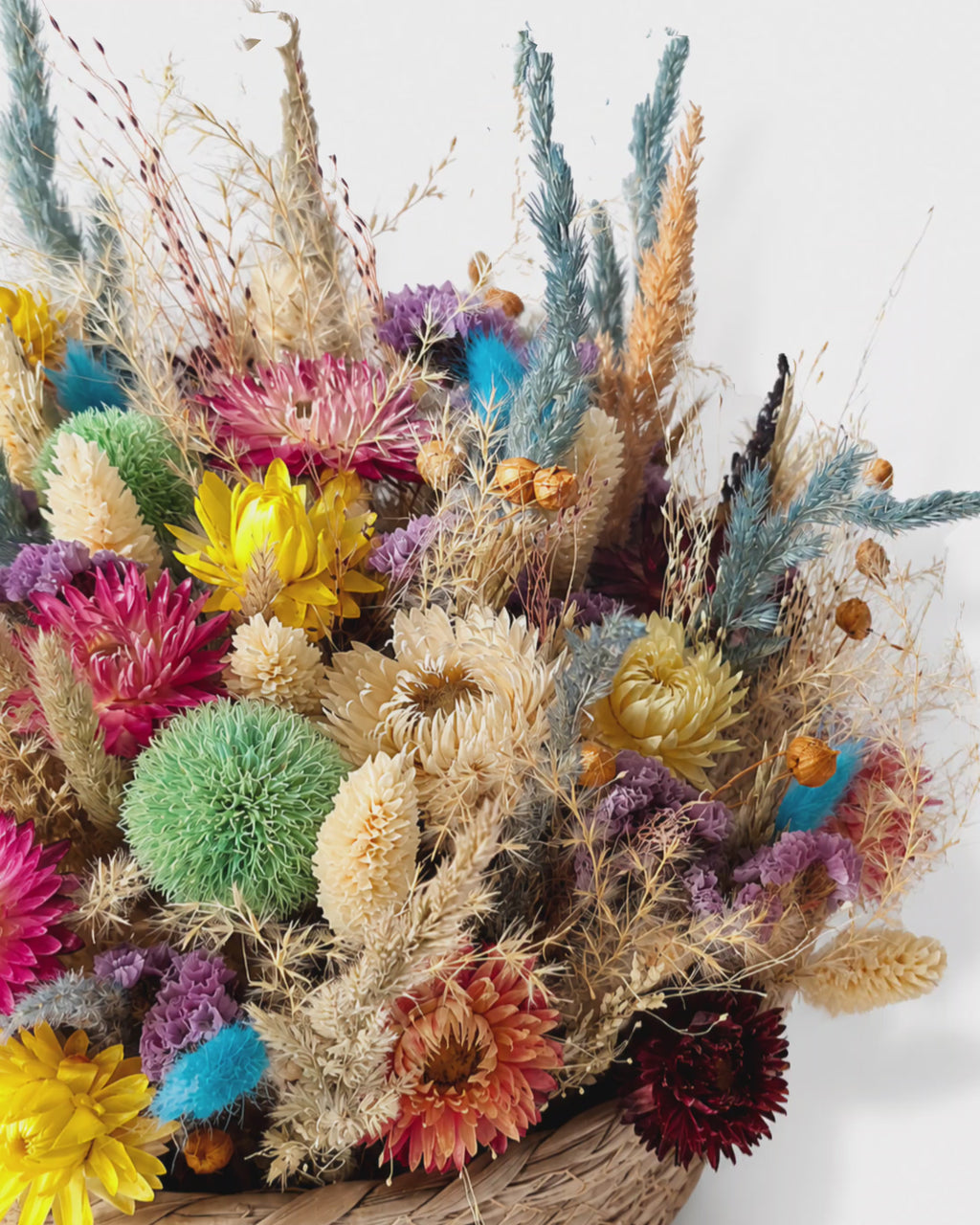 Colorful Dried Flower Basket