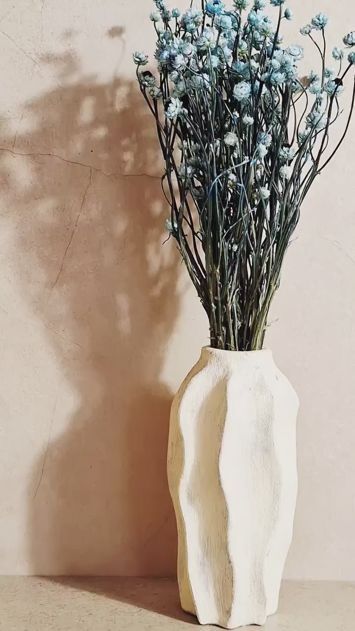 Dried Flower Bouquet | Soft Blue Ammobium Bouquet | Baby Blue Flowers | Minimalist Botanical Decor | Neutral Scandi Arrangement