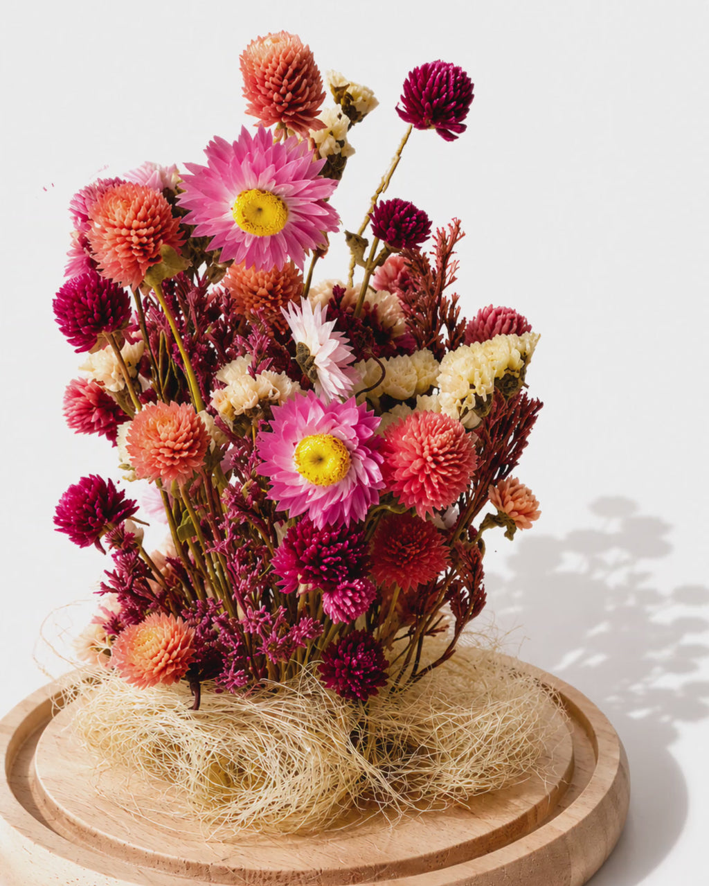 Pink Botanical Glass Dome