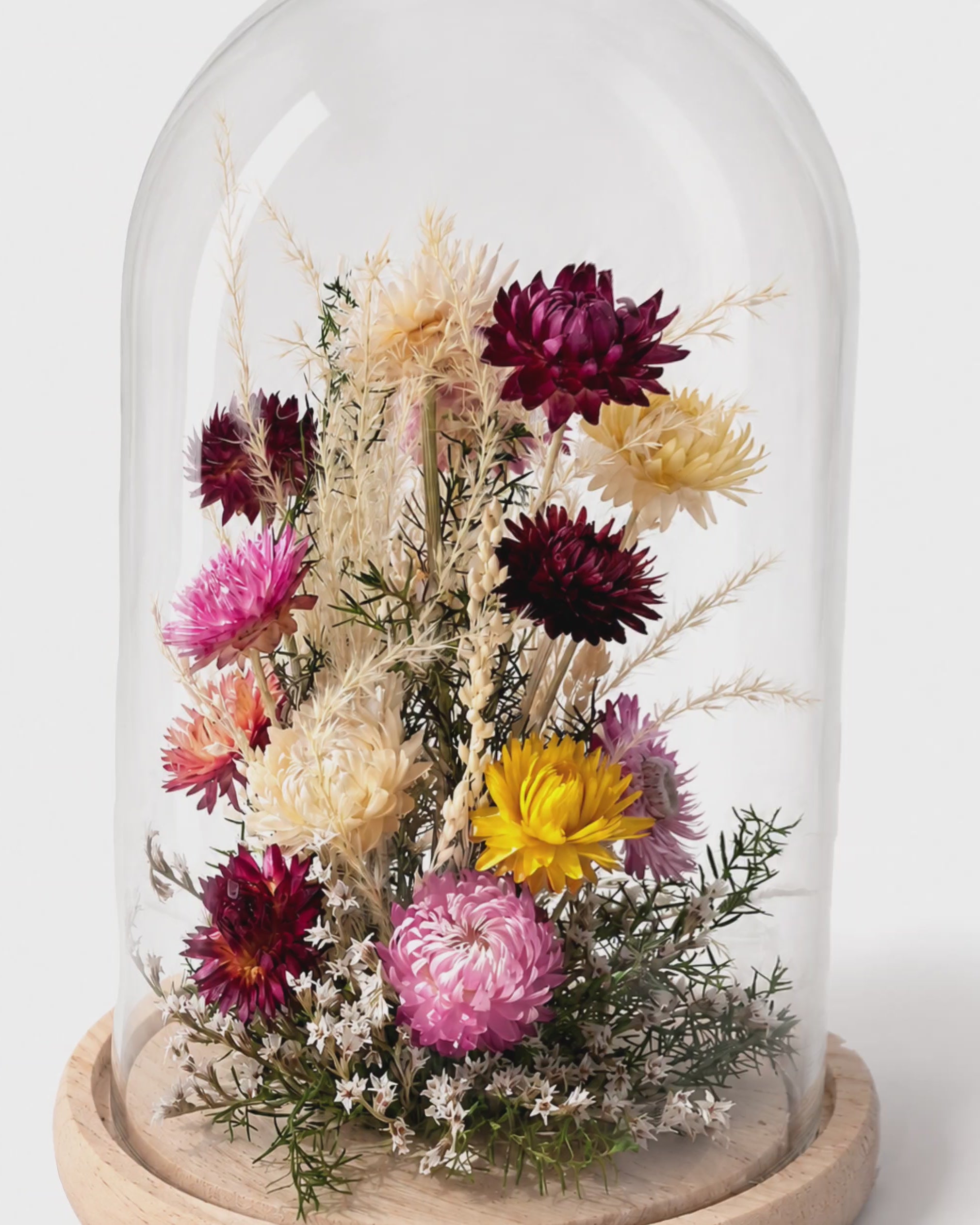 Dried Flower Glass Dome