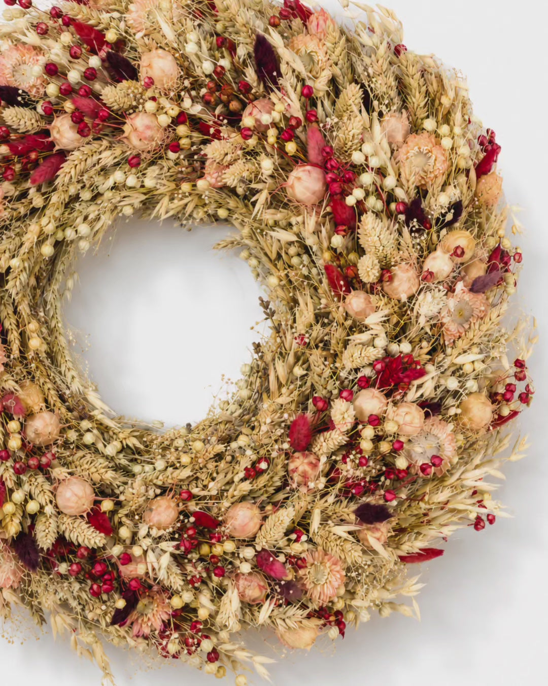 Natural Dried Botanical Wreath – Handmade Floral Wall Decor & Gift
