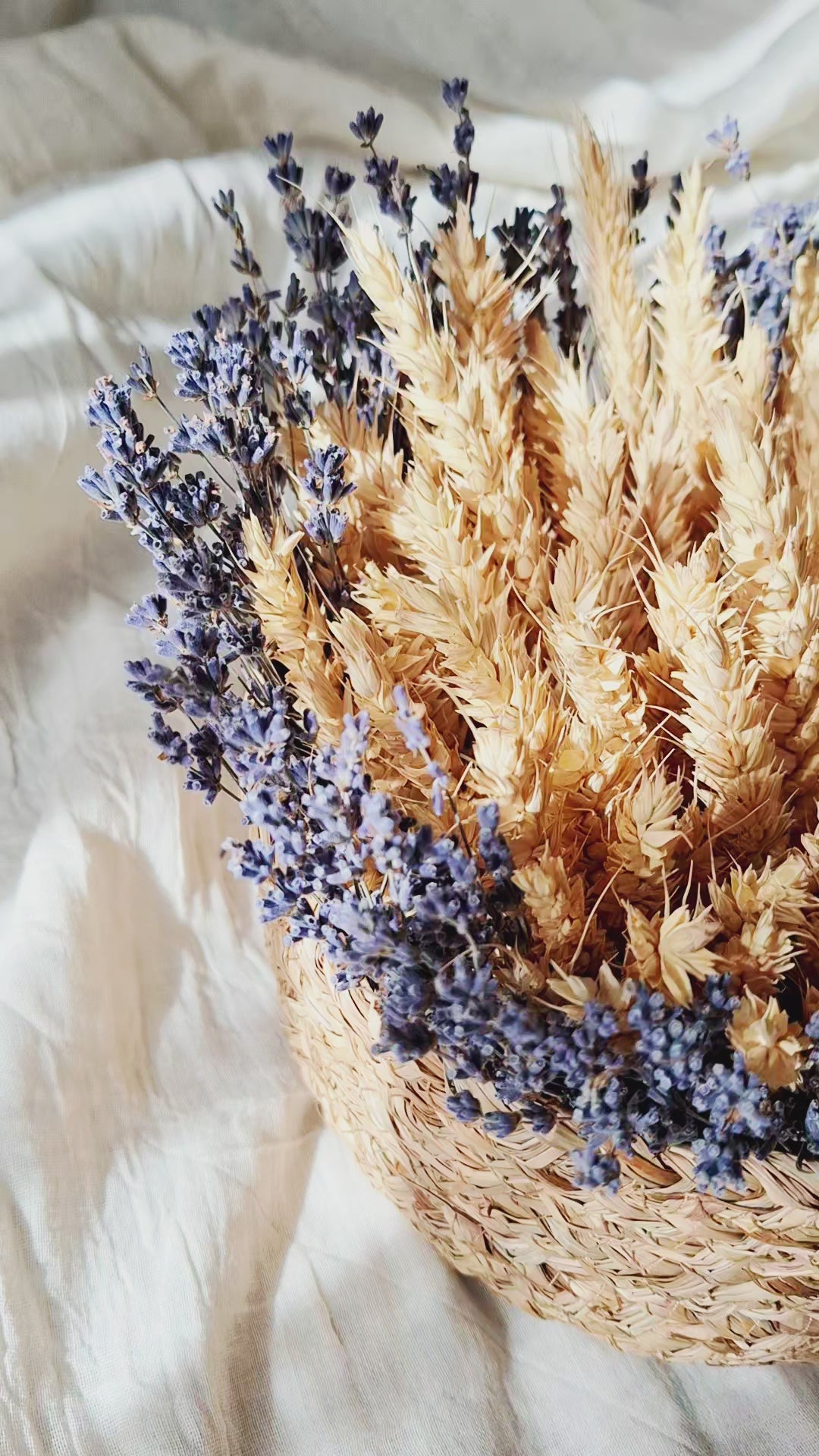 Lavender and Wheat Basket