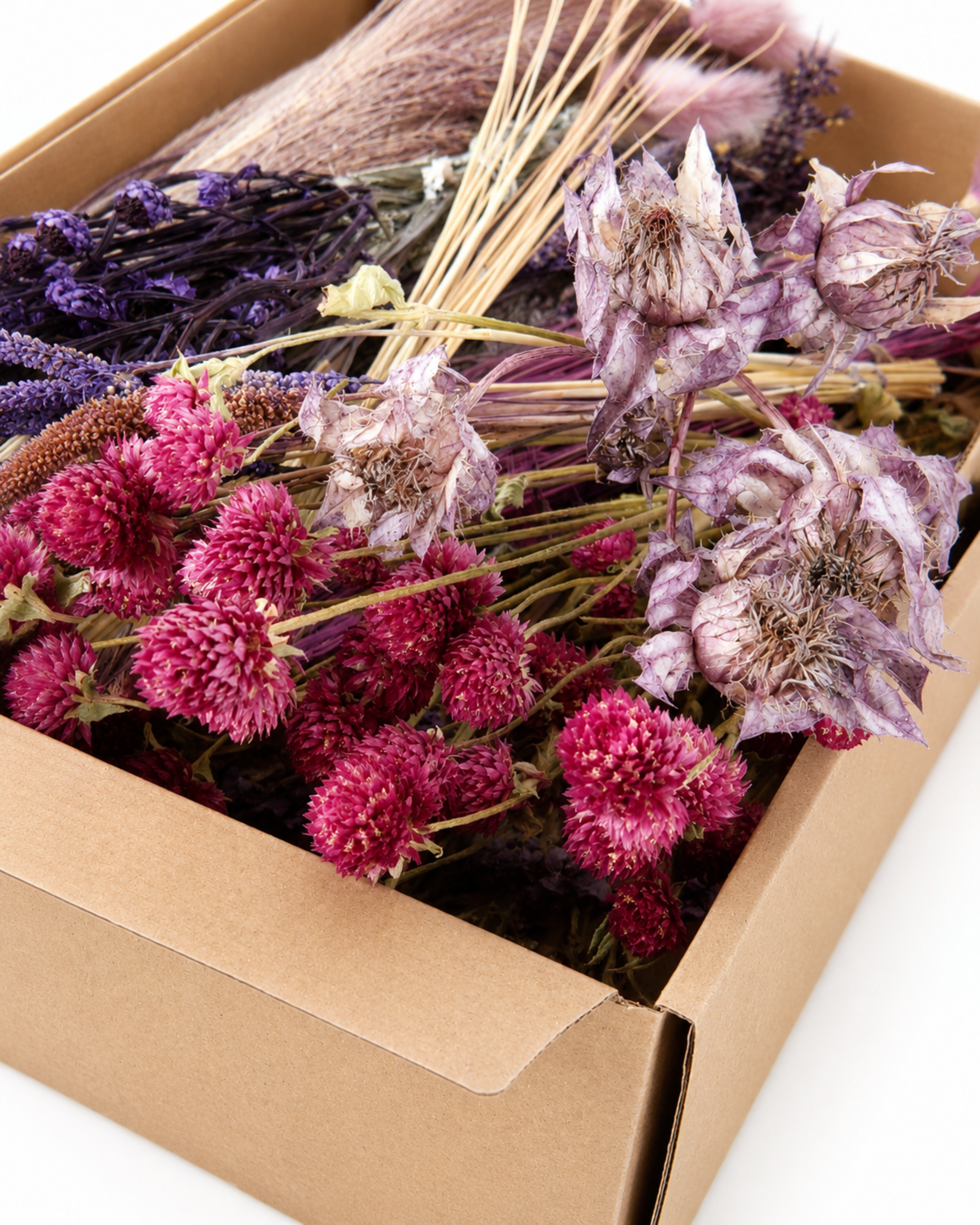Purple & Pink Dried Flower Box