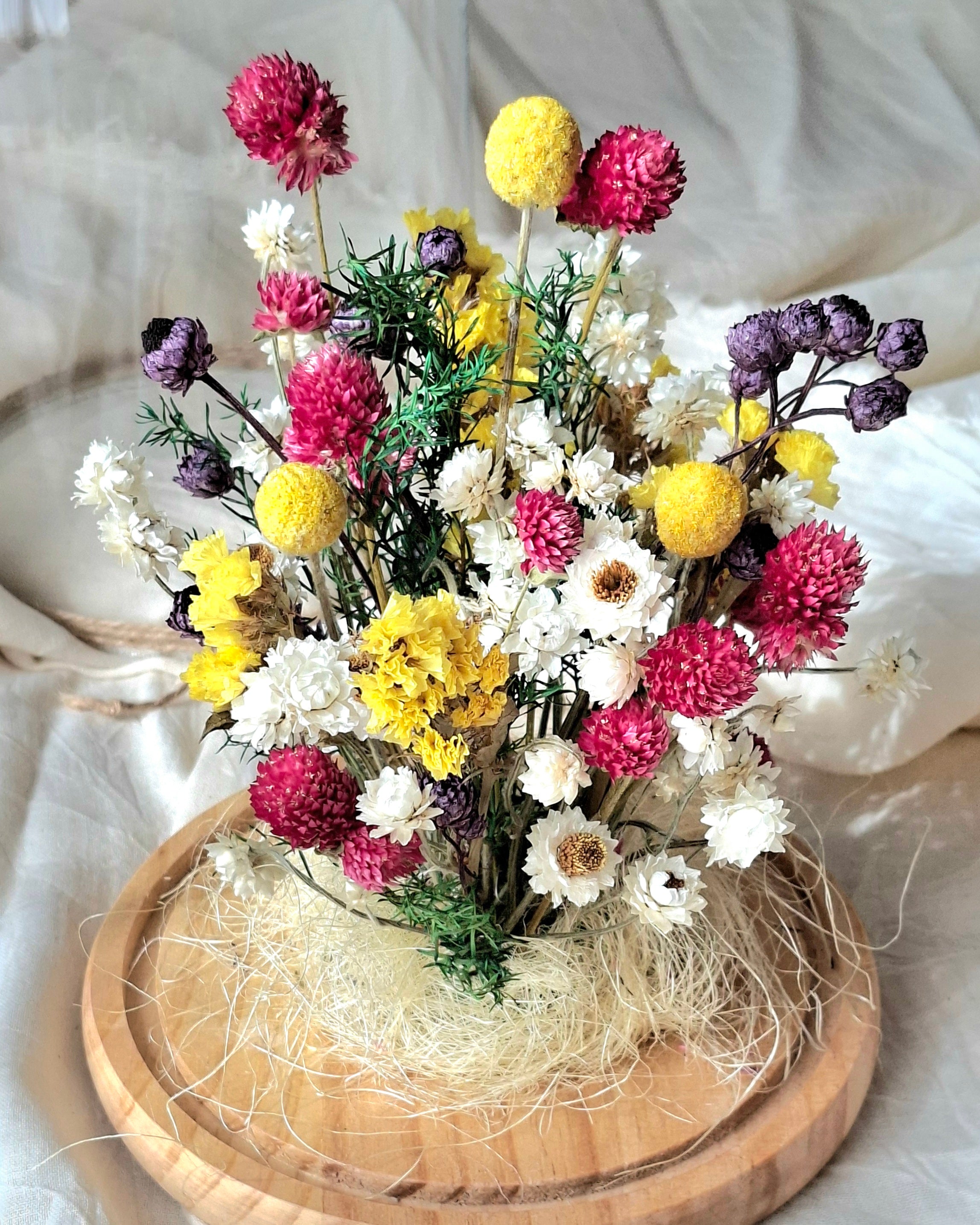 Wildflower Glass Dome Decor