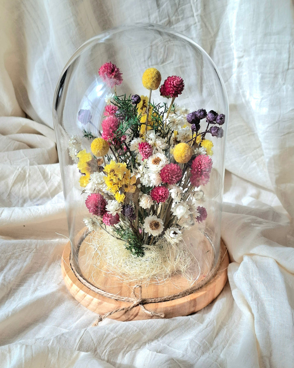 Wildflower Glass Dome Decor