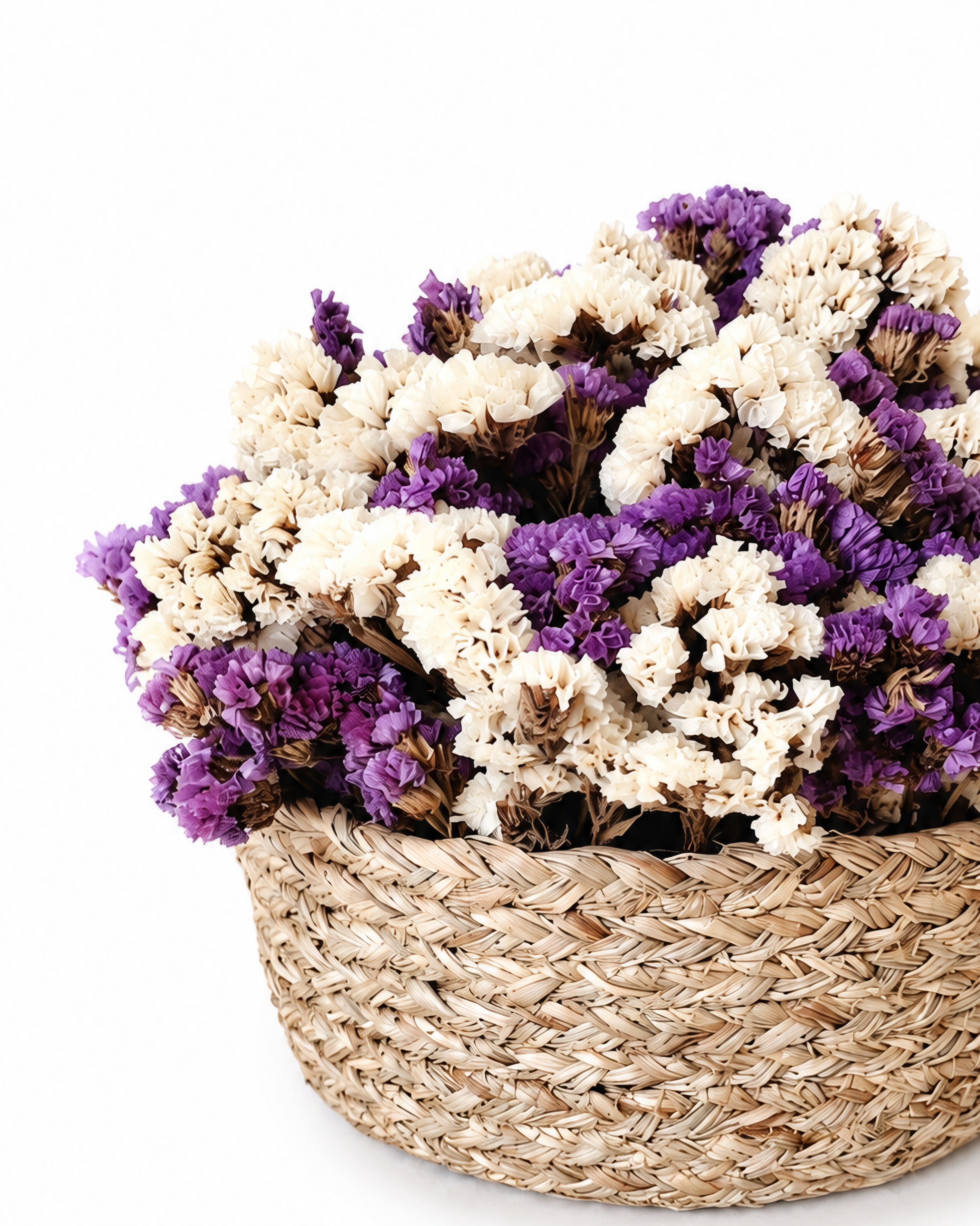 Lavender & White Statice Basket