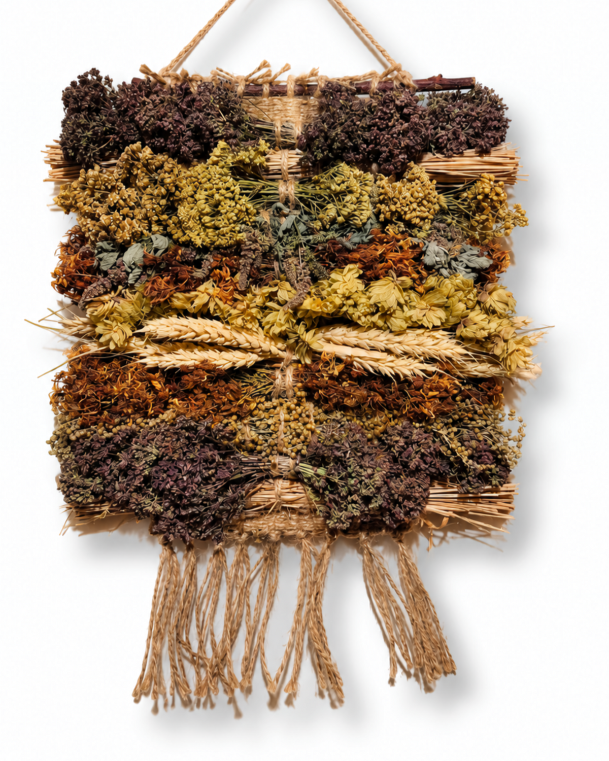 Dried Flower Wall Hanging Panel 20x30cm - Wild Herb & Lavender Tapestry