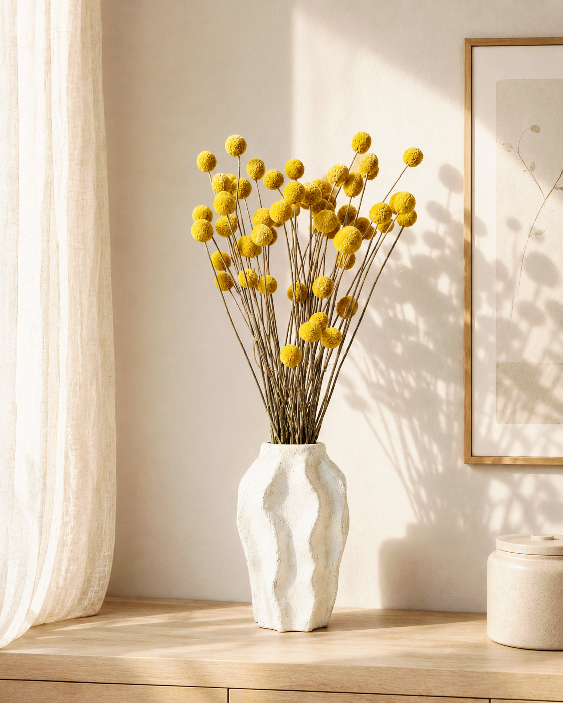 Craspedia Dried Flower Bouquet