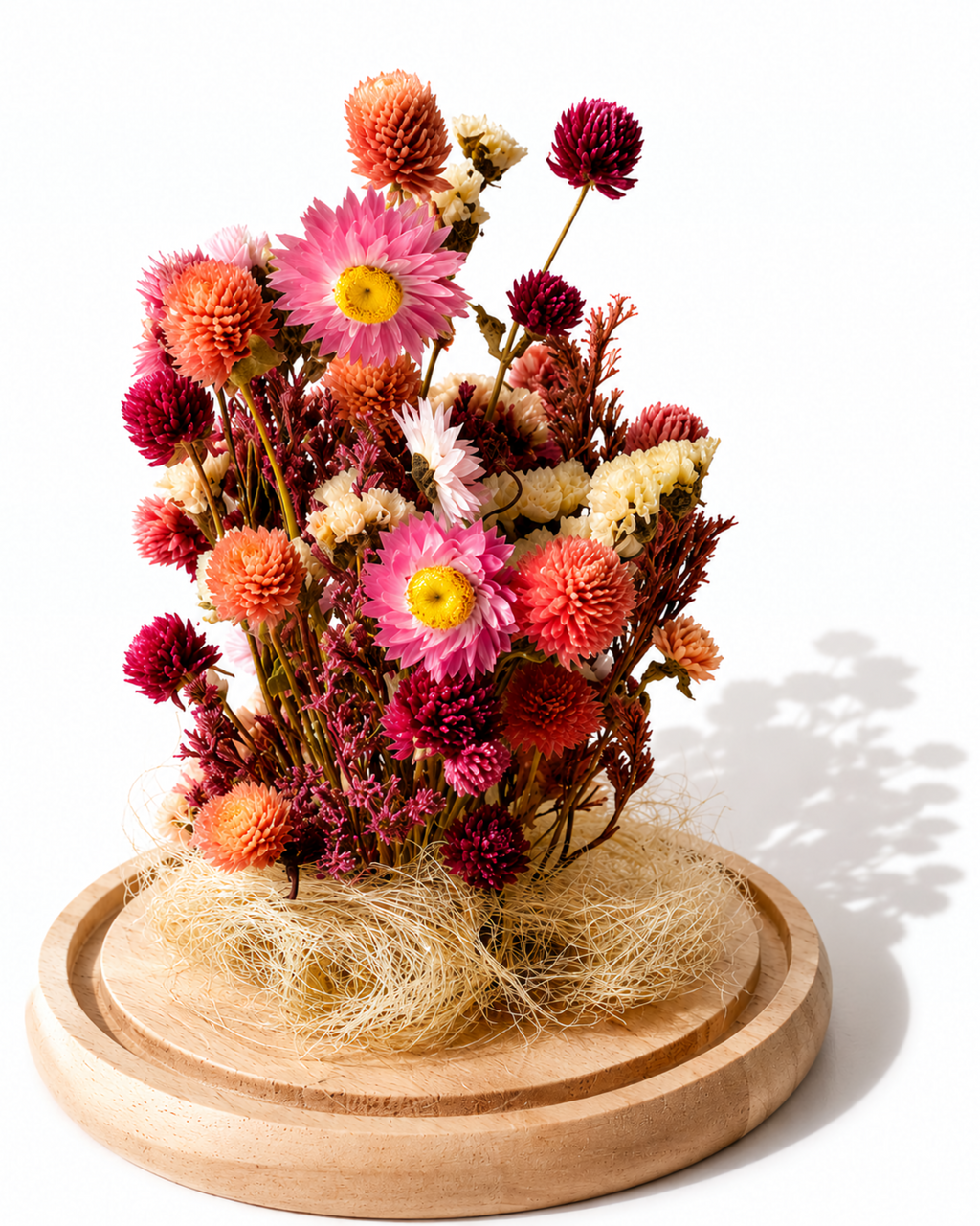 Pink Botanical Glass Dome