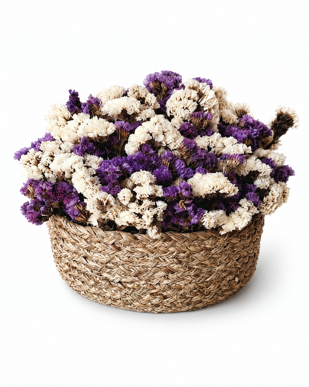 Lavender & White Statice Basket