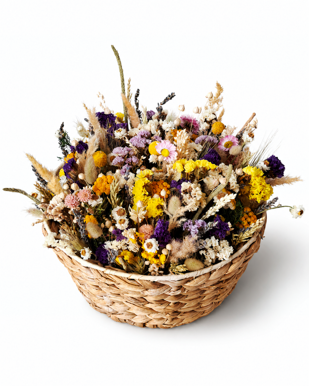 Dried Flower Basket Arrangement