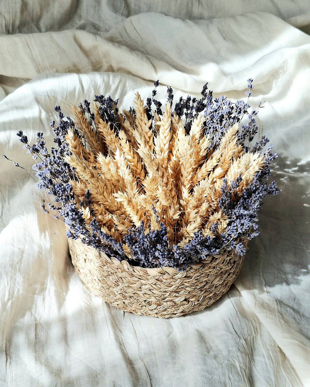 Lavender and Wheat Basket