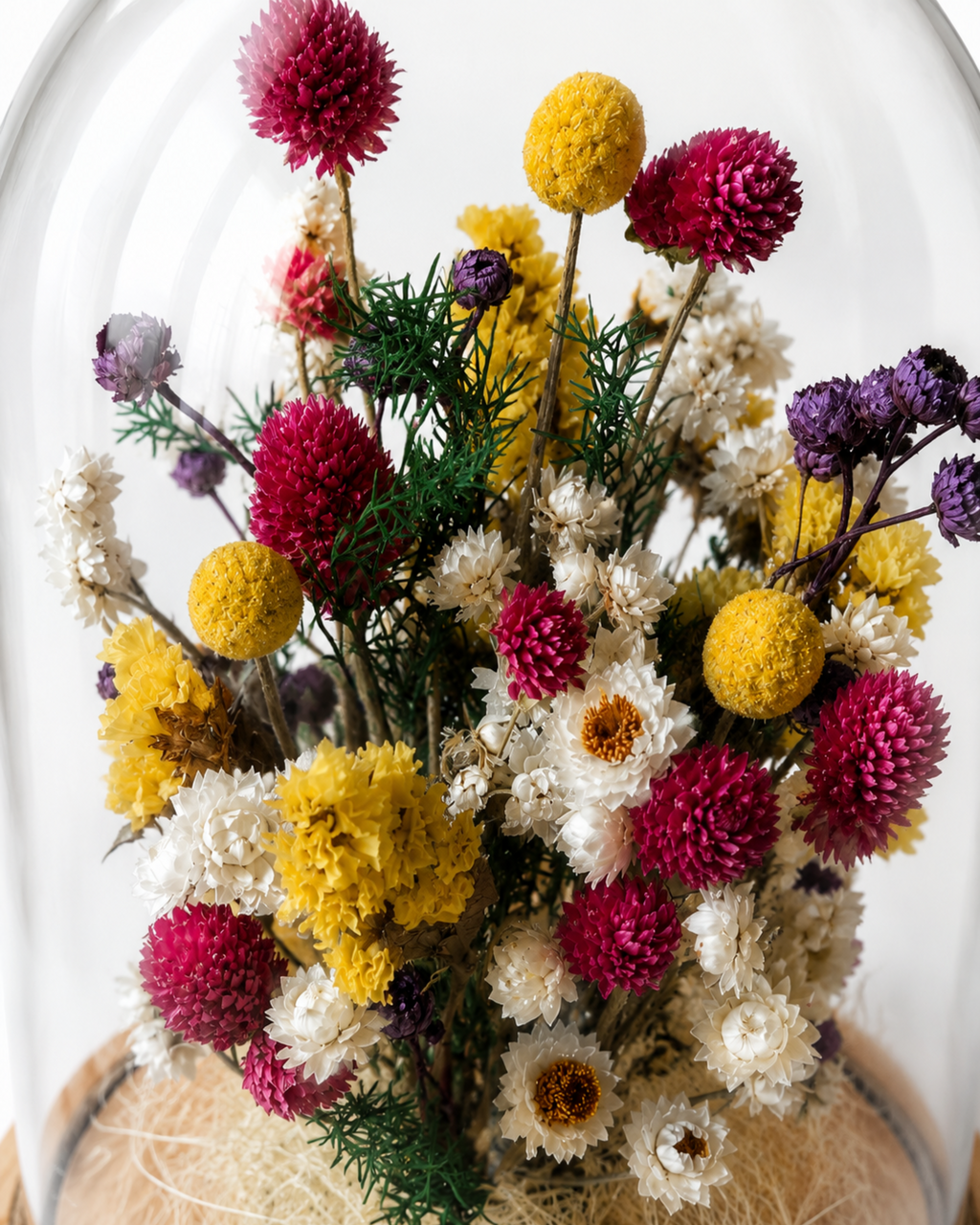 Wildflower Glass Dome Decor