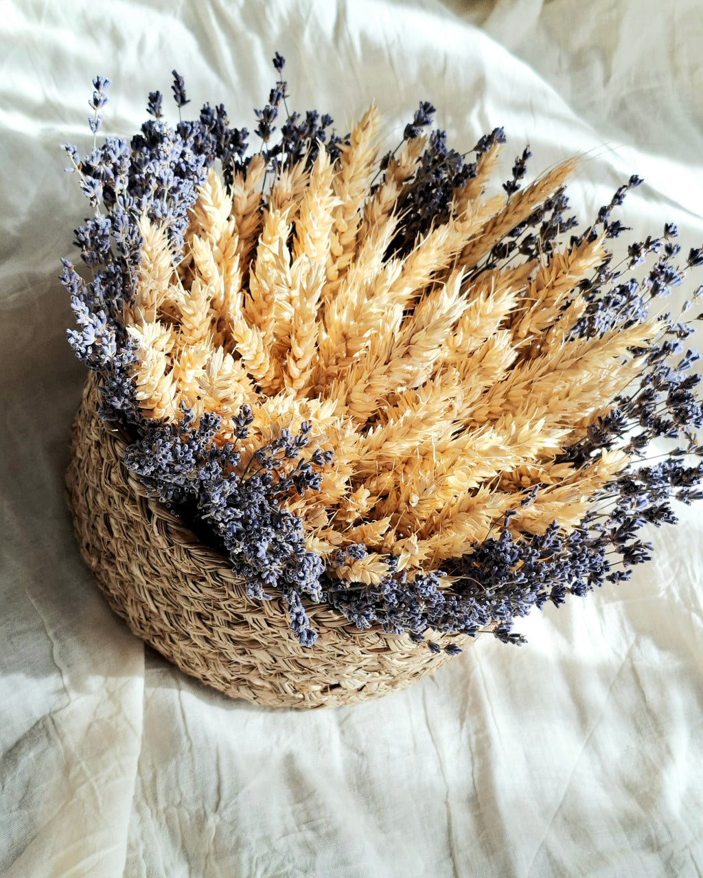 Lavender and Wheat Basket