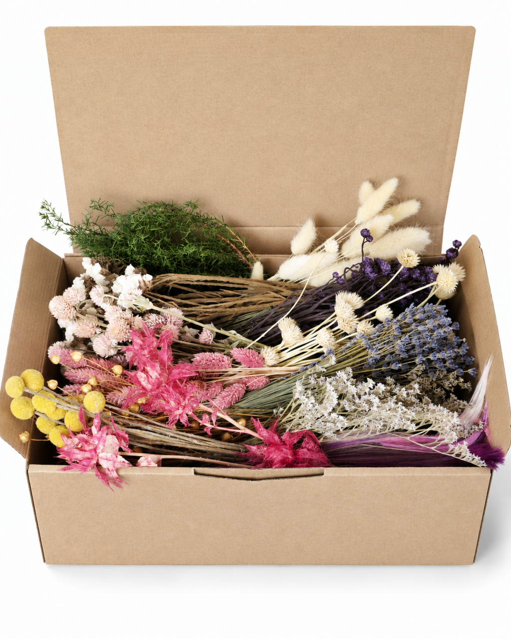 Pastel Dried Flower Box for Crafts