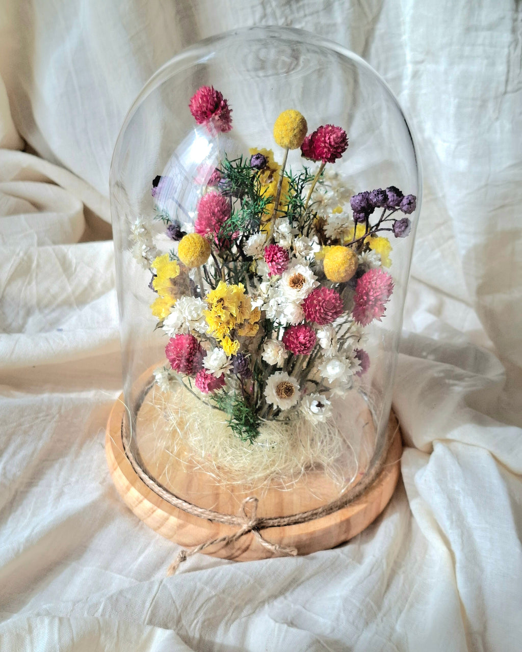 Wildflower Glass Dome Decor