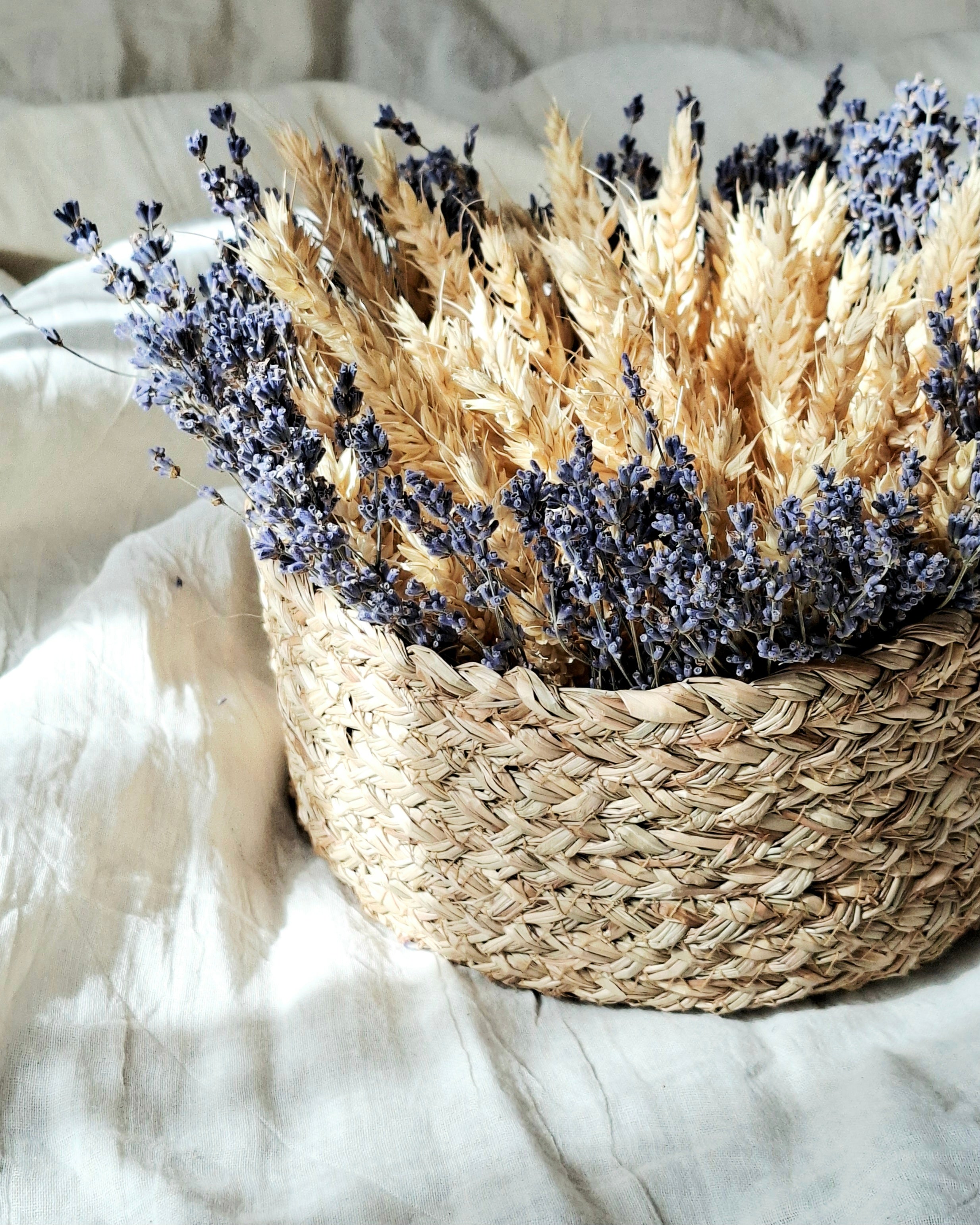 Lavender and Wheat Basket