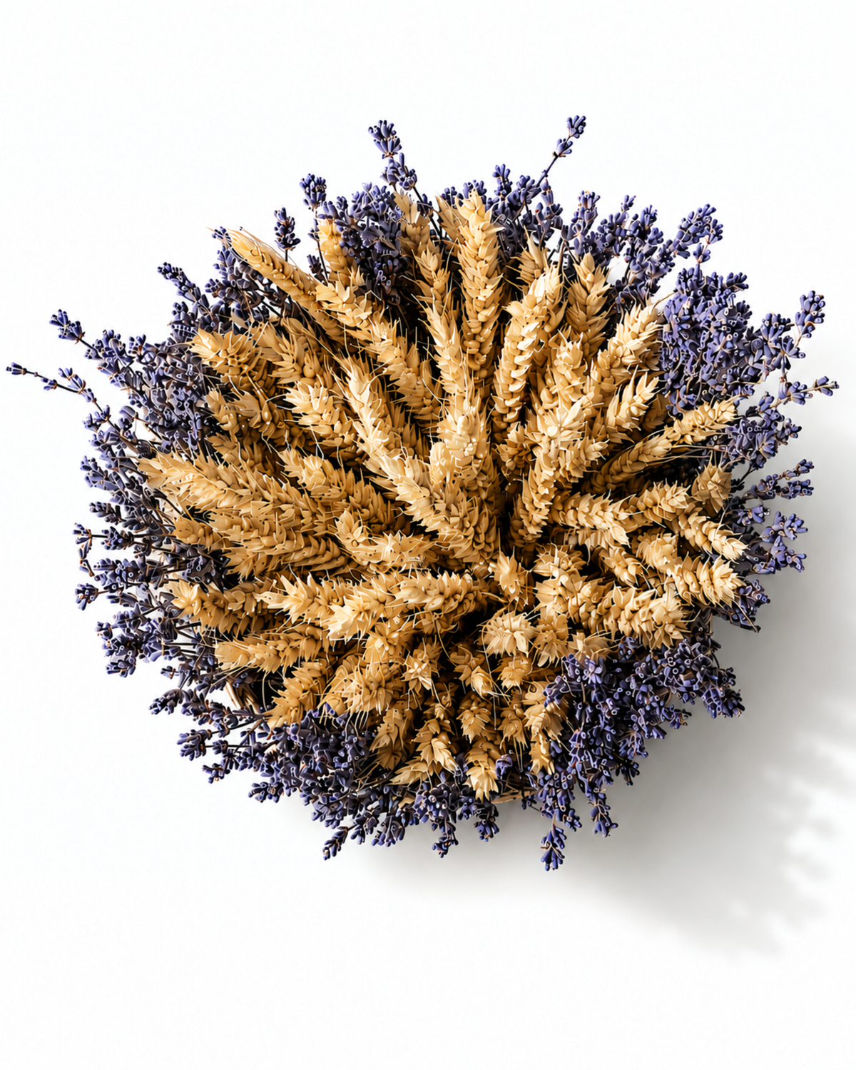 Dried Flower Woven Basket Arrangement - Natural Wildflower Decor