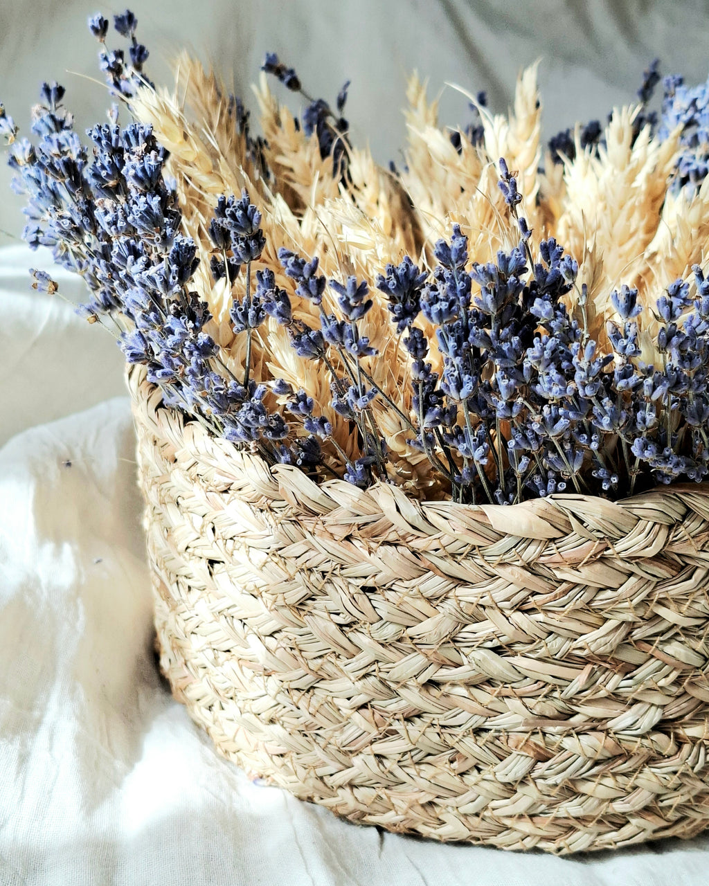 Lavender and Wheat Basket
