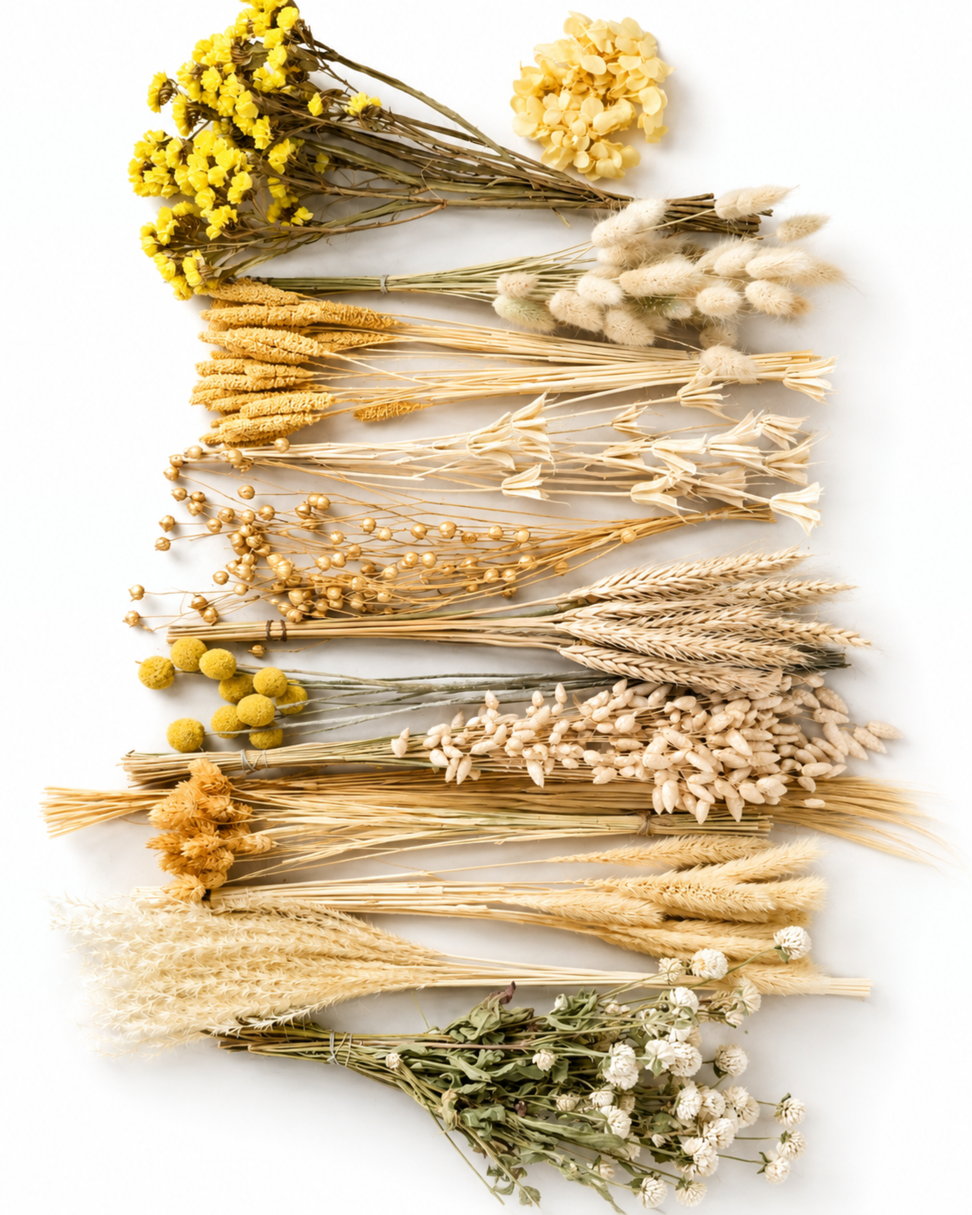 Yellow Beige Dried Flower Box