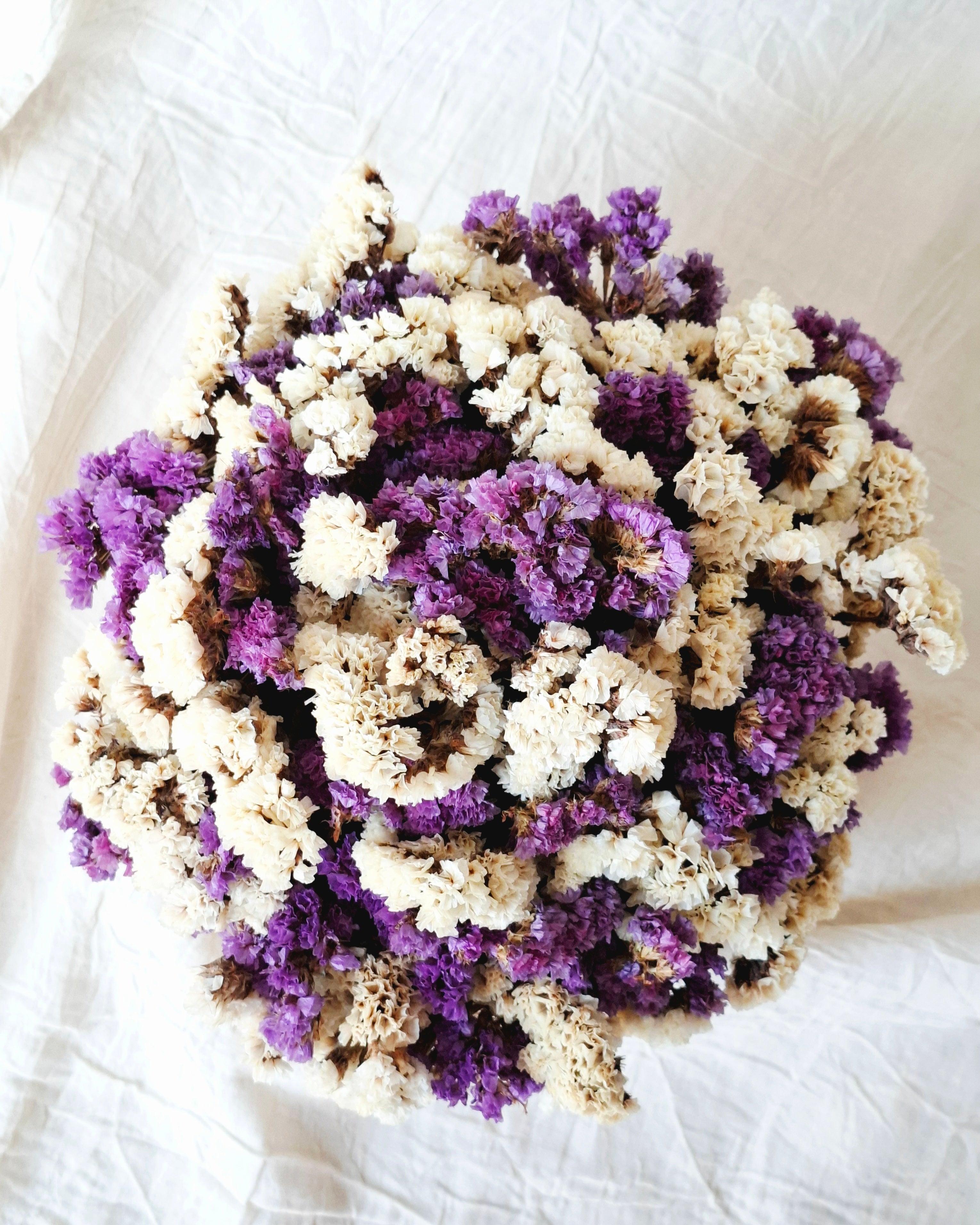 Lavender & White Statice Basket