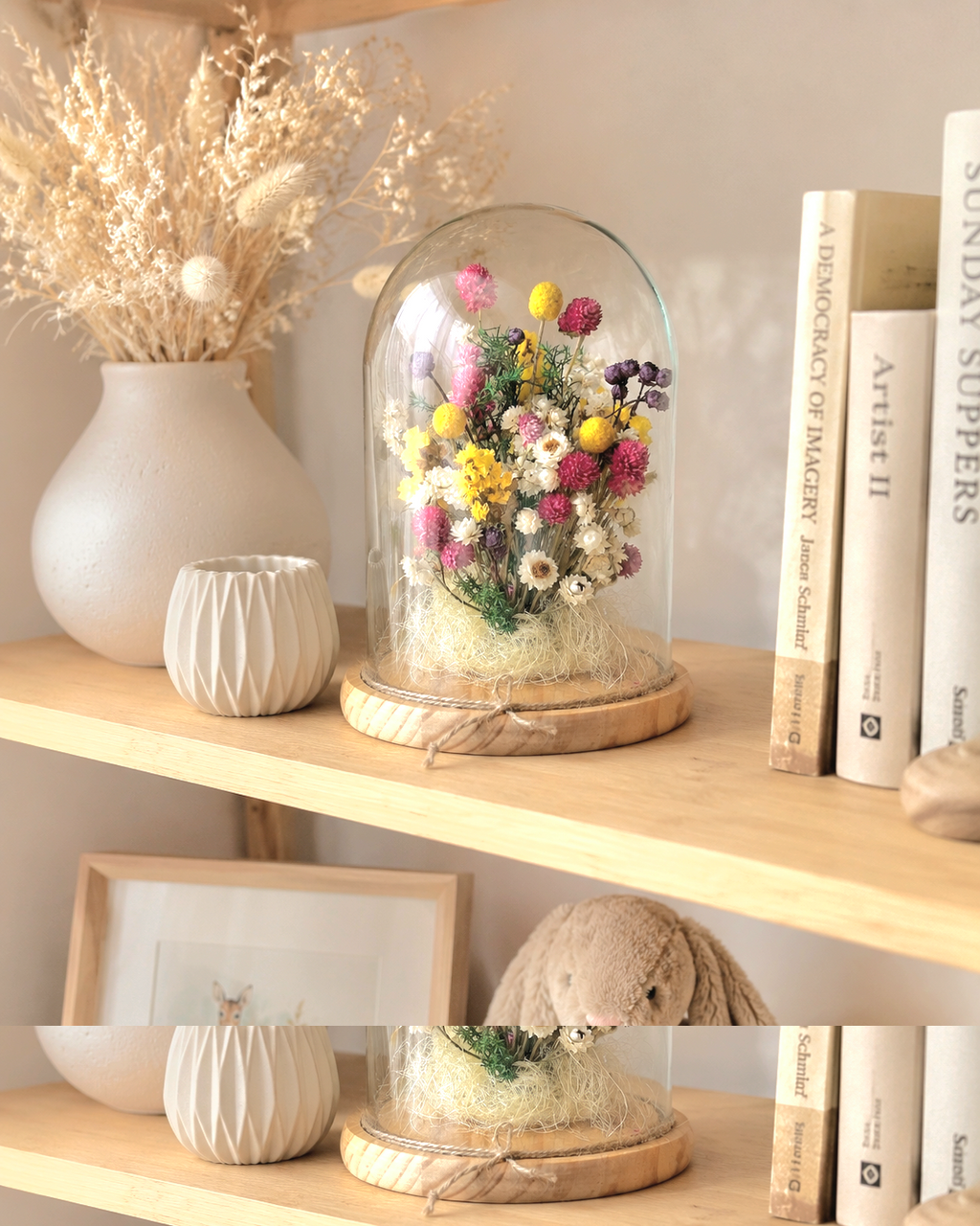 Wildflower Glass Dome Decor